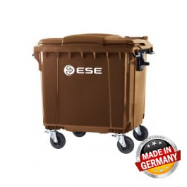 ESE LARGE RECYCLING BIN 1100L WITH FLAT LID BROWN MGB1100SL9